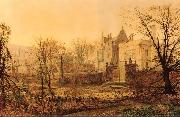Atkinson Grimshaw Knostrop Hall, Early Morning oil on canvas